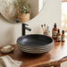 Zebra Artisan Circular Ceramic Vessel Sink 