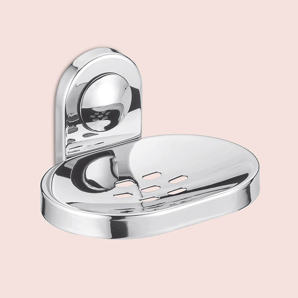 BASSINO Stylish Single Soap Dish For Bathroom/office/home/hotels-SS 304-CHROME FINISH