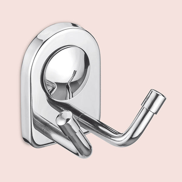 BASSINO Stylish Robe Hook For Bathroom/office/home/hotels-SS 304-CHROME FINISH