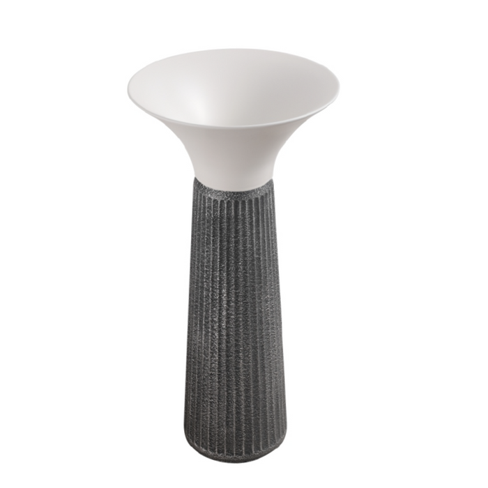 BASSINO Pedestal Free Standing Wash Basin For Living Room and Bathroom,Home & Office Basin (400X400X850 MM)