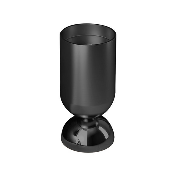 Metal Pedestal Wash Basin,size-16x16x33 Inch Black