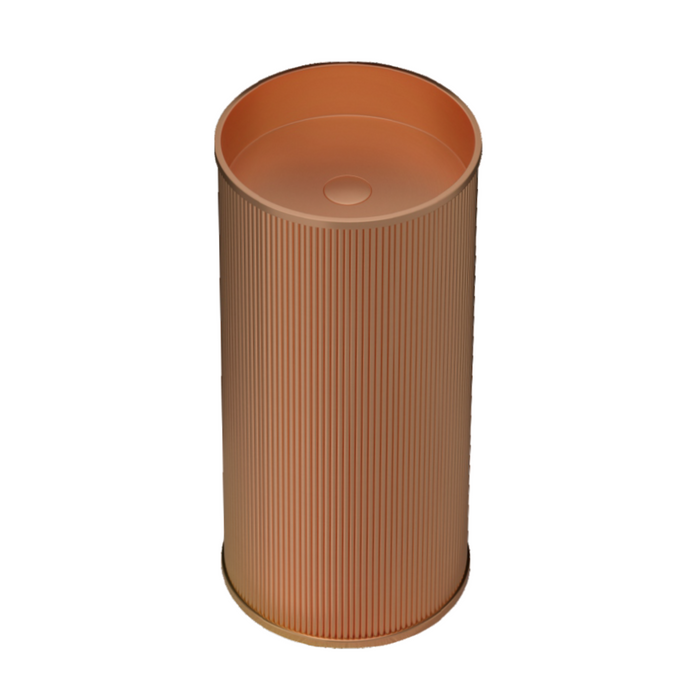 BASSINO Metal Pedestal Free Standing Wash Basin For Living Room and Bathroom,Home & Office Basin (400X400X830 MM)