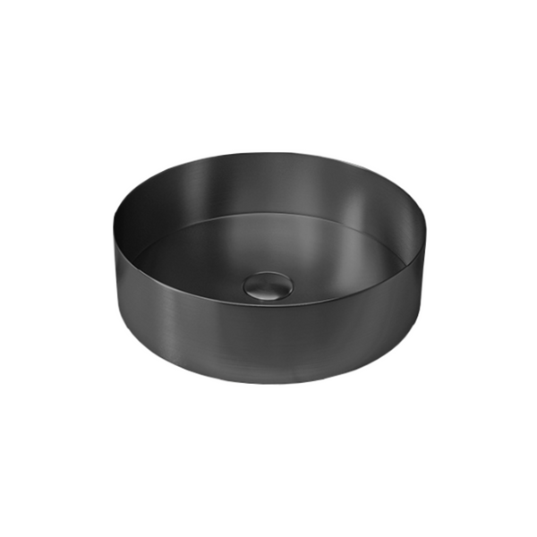 Bassino Modern Stainless Steel Wash Basin | Stylish Countertop Wash Basin for Bathroom–400x400x130 mm Black