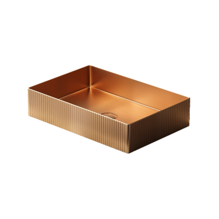 Bassino Modern Stainless Steel Wash Basin | Stylish Countertop Wash Basin for Bathroom–500x352x110 mm