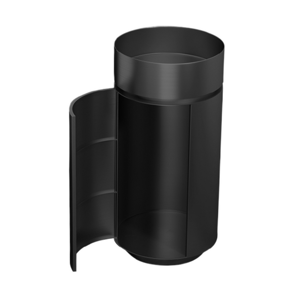 Metal Pedestal Wash Basin,size-16x16x33 Inch Black