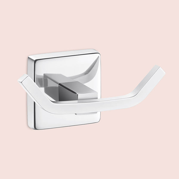 BASSINO Stylish Robe Hook For Bathroom-SS 304-CHROME FINISH