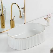 BASSINO Ceramic Wash Basin Countertop Tabletop Bathroom Sink Wash Basin(500x330x160mm)