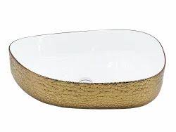 BASSINO Ceramic Wash Basin Countertop Tabletop Bathroom Sink Wash Basin(550x420x140mm)