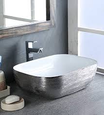 BASSINO Ceramic Wash Basin Countertop Tabletop Bathroom Sink Wash Basin(500x400x140mm)