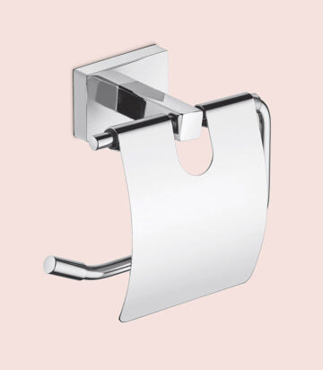 BASSINO Stylish Tissue Paper Holder For Bathroom/office/home/hotels-Brass,Glossy Finish Silver