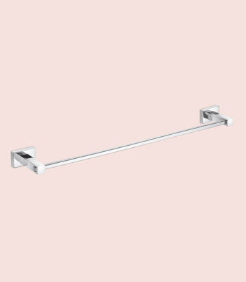BASSINO Stylish Towel Rod For Bathroom/office/home/hotels-Brass-Chrome Glossy Finish Silver