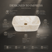 square Beige shade Modern Marble finish Countertop Wash Basin 
