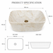 square Beige shade Modern Marble finish Countertop Wash Basin 