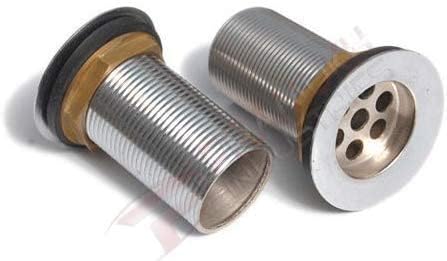 MOST Heavy Quality Full Brass Pop Up Full Thread Waste Coupling 32 MM (4 INCH, SILVER NON POP-UP)