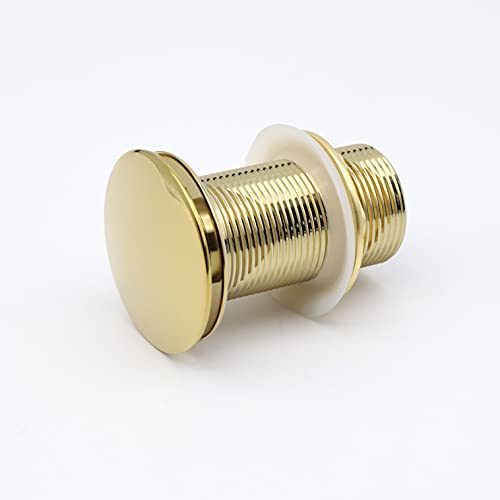 BASSINO Heavy Quality Full Brass Pop Up Full Thread Waste Coupling 32 MM (4 INCH, Gold)