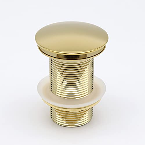 BASSINO Heavy Quality Full Brass Pop Up Full Thread Waste Coupling 32 MM (4 INCH, Gold)