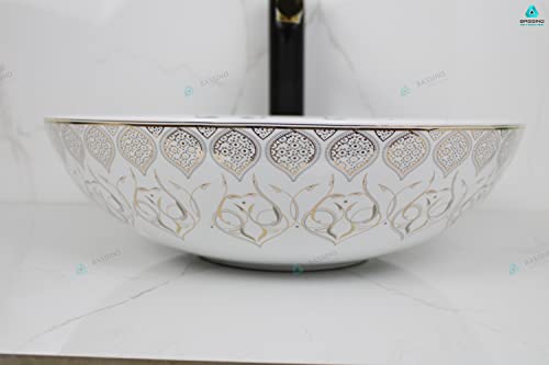 Premium Designer Table Top Wash Basin (16x16x6 In) (BTT-1368)