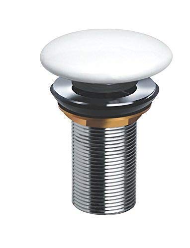 BASSINO Heavy Quality Full Brass Pop Up Full Thread Waste Coupling 32 MM (6 INCH, White)