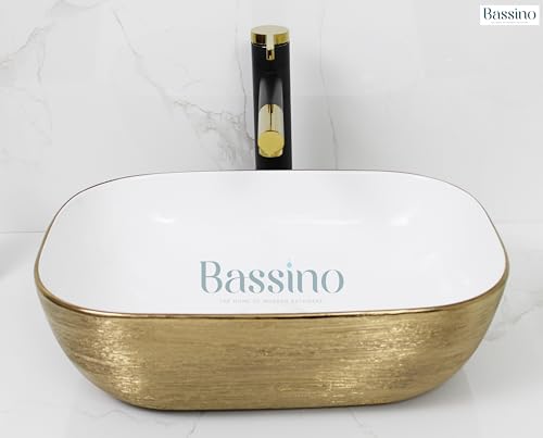 BASSINO Art Ceramic CounterTop Bathroom Sink (455 x 325 x 135 mm)