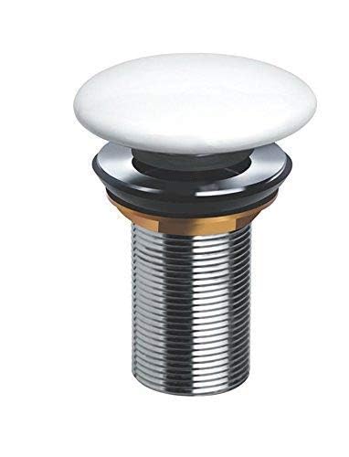 4" Ceramic White Brass Pop Up Full Thread Waste Coupling 32 MM