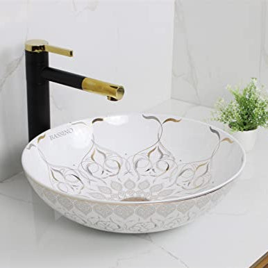 Premium Designer Table Top Wash Basin (16x16x6 In) (BTT-1368)