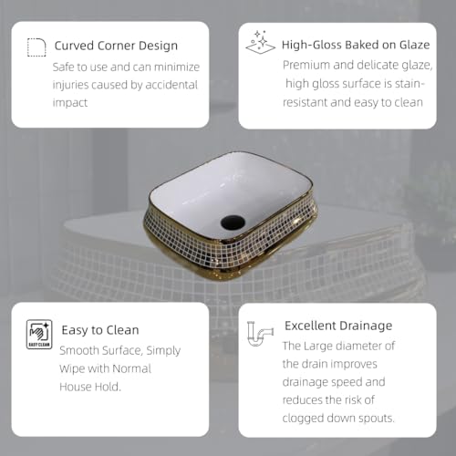 Premium Designer Table top/Counter top Wash Basin/Vessel sink (18x14x5.5 In) BTT-564-IN
