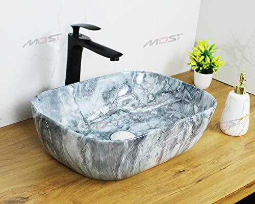 MOST Art Wash Basin Counter top,Tabletop Ceramic Bathroom Sink/Basin (455 x 325 x 135 mm)