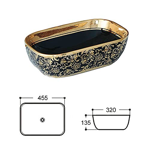 Premium Designer Table top/Counter top Wash Basin/Vessel sink (18x13x5.5 In) BTT-1093