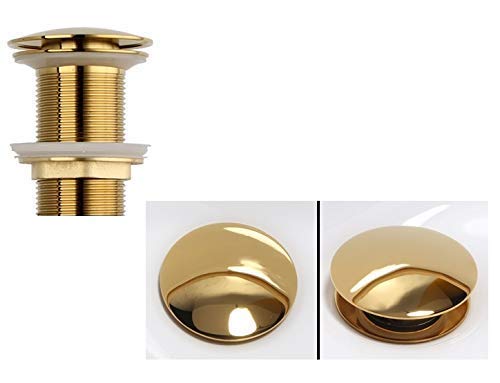 BASSINO Heavy Quality Full Brass Pop Up Full Thread Waste Coupling 32 MM (6 INCH, GOLD)