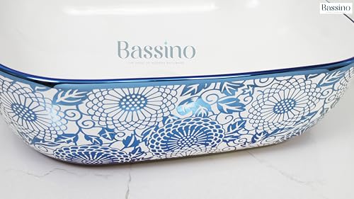 BASSINO Art Wash Basin Counter top,Tabletop Ceramic Bathroom Sink/Basin (455 x 325 x 135 mm)