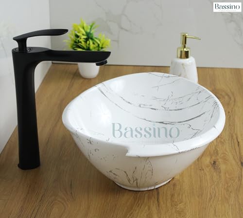 MOST Art Wash Basin Counter top, Tabletop Ceramic Bathroom Sink/Basin (410 x 320 x 145 mm) (satvario)