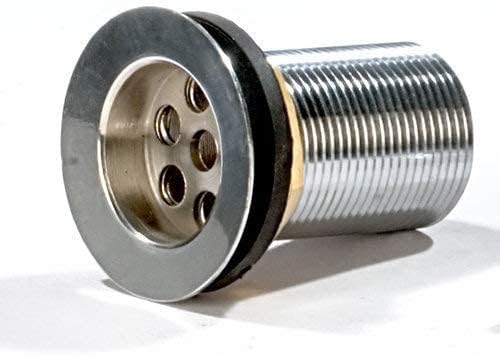 MOST Heavy Quality Full Brass Pop Up Full Thread Waste Coupling 32 MM (4 INCH, SILVER NON POP-UP)