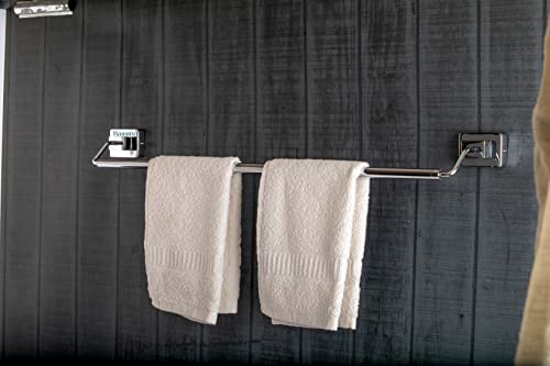 Bassino Stainless Steel Bathroom Towel Rod/Soap Stand/Soap Dish for Batroom/Bathroom Accessories (Chrome Finish) (Towel Rod) – Made in India
