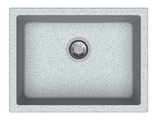 BASSINO Granite/Quartz Kitchen Sink (16 x 18 x 8 inch) (GREY STONE)