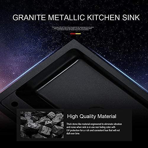 BASSINO Granite/Quartz Kitchen Sink (21 x 18 x 8 inch) (GREY)