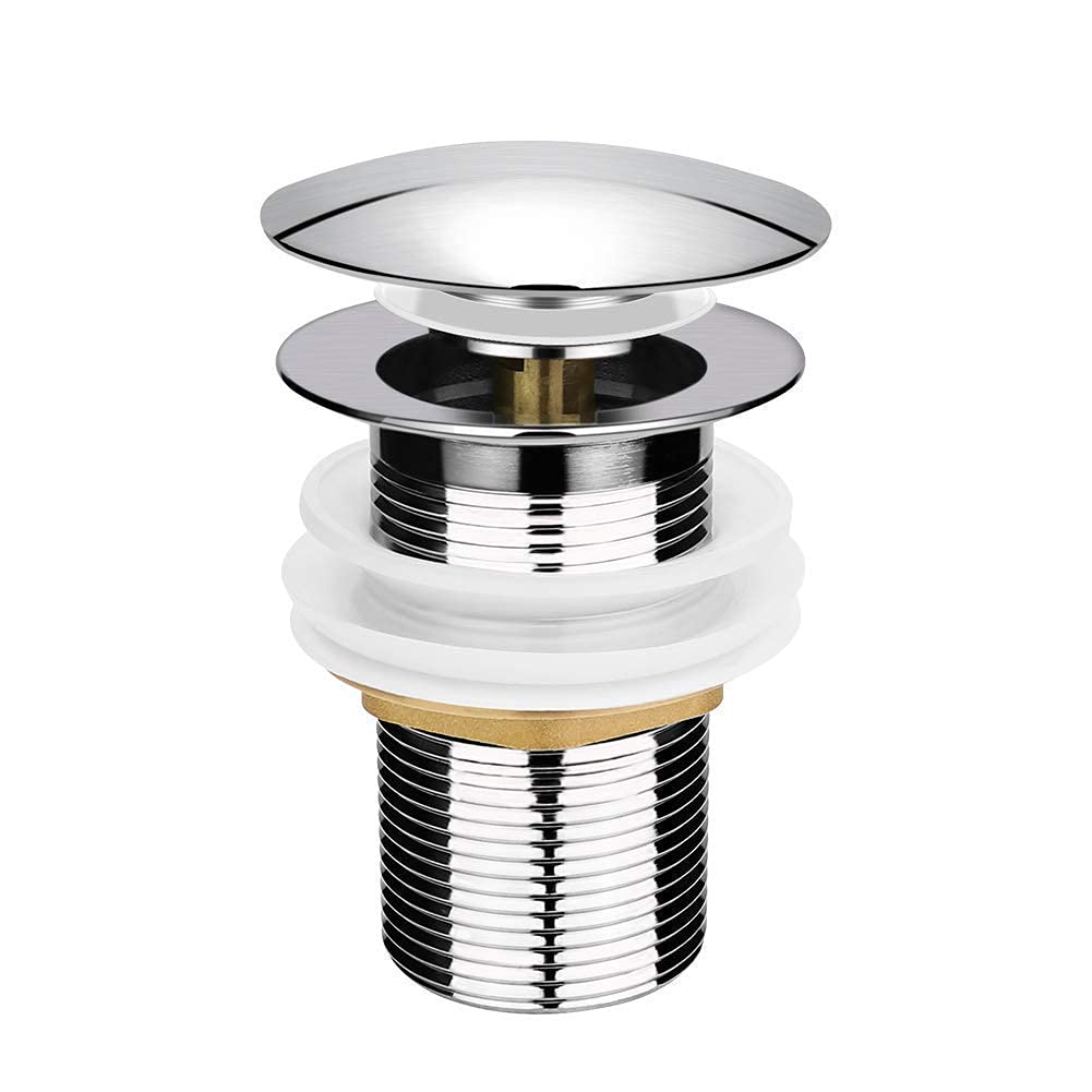 MOST Heavy Quality Full Brass Pop Up Full Thread Waste Coupling 32 MM (6 INCH, SILVER)