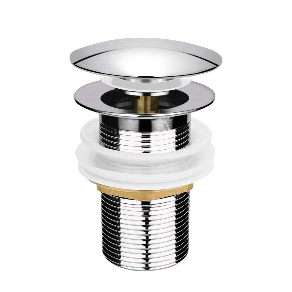MOST Heavy Quality Full Brass Pop Up Full Thread Waste Coupling 32 MM (4 INCH, SILVER)