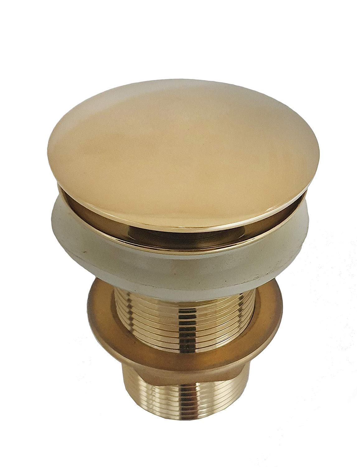 BASSINO Heavy Quality Full Brass Pop Up Full Thread Waste Coupling 32 MM (6 INCH, GOLD)