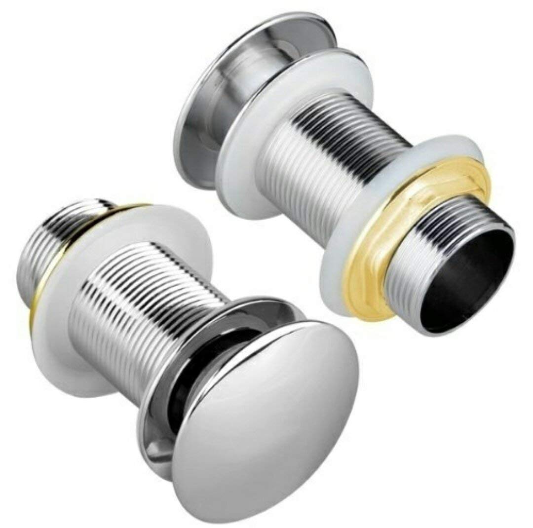 MOST Heavy Quality Full Brass Pop Up Full Thread Waste Coupling 32 MM (6 INCH, SILVER)