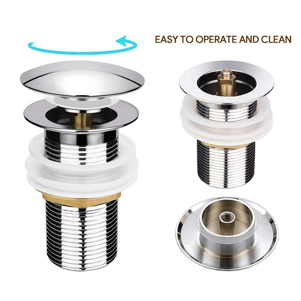4" Silver Brass Pop Up Full Thread Waste Coupling 32 MM