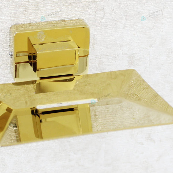 Bassino Stainless Steel Bathroom Soap Holder/Soap Stand/Soap Dish for Batroom/Bathroom Accessories (Gold Finish) (Single SOAP Dish) – Made in India