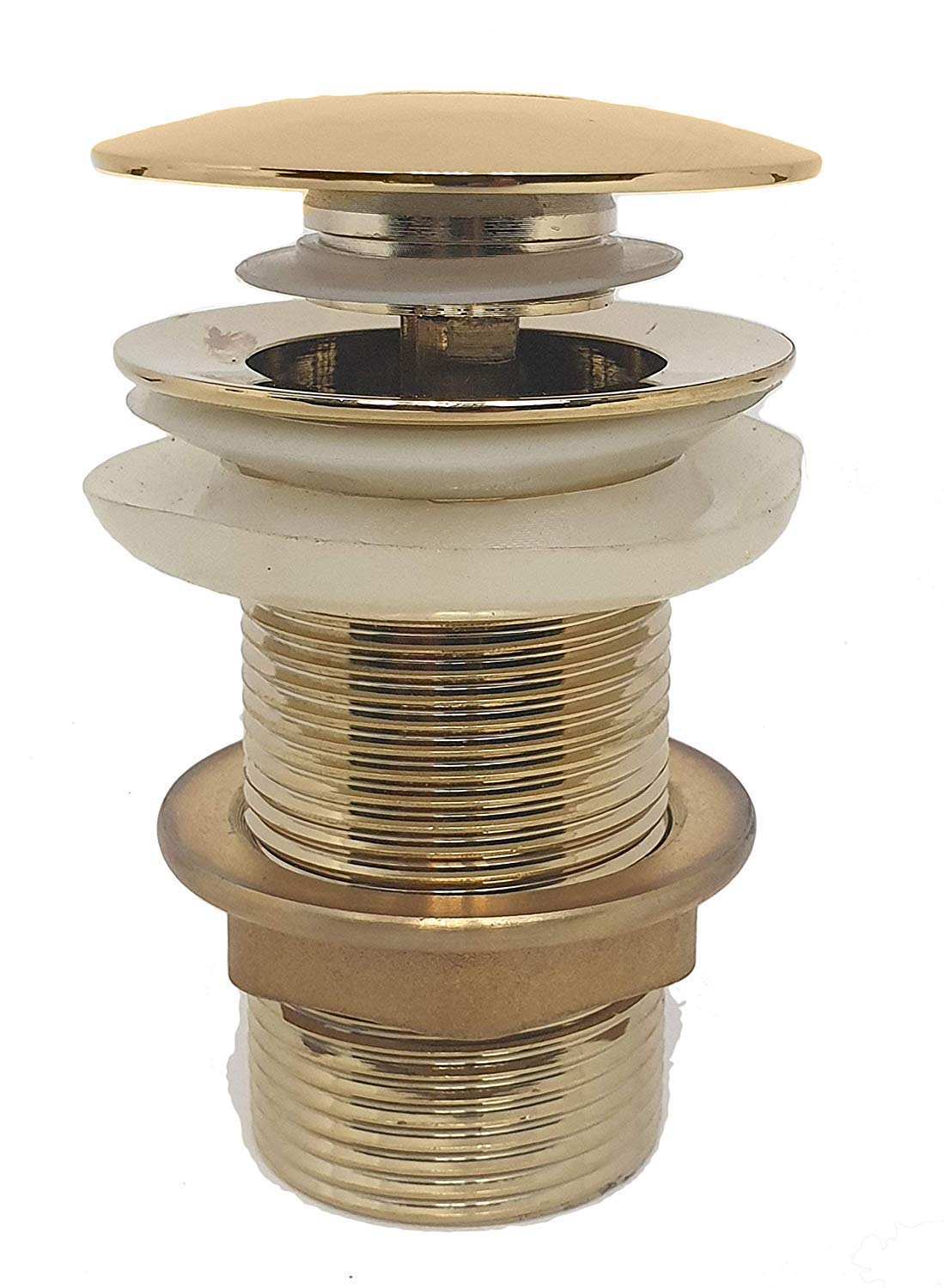 BASSINO Heavy Quality Full Brass Pop Up Full Thread Waste Coupling 32 MM (6 INCH, GOLD)