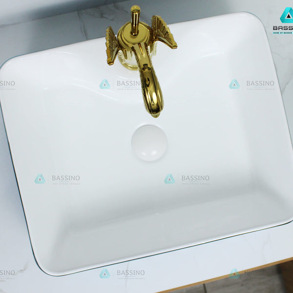Premium Designer Table top/Counter top Wash Basin/Vessel sink (19x15x5.5 In) BTT-1143
