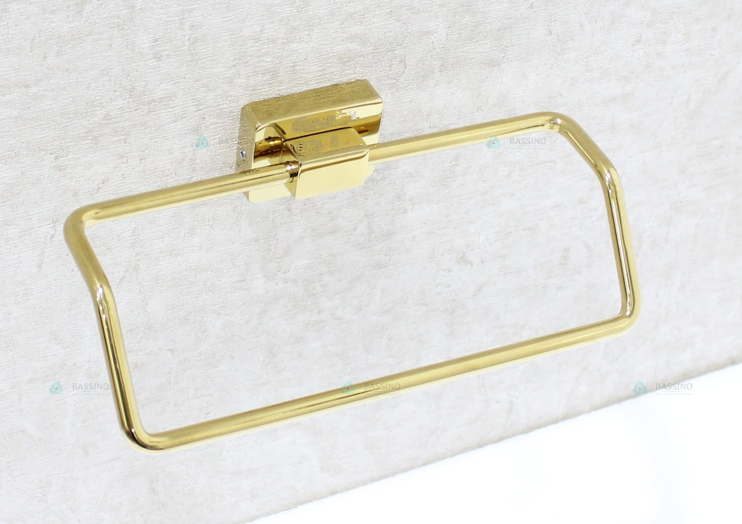 Bassino Stainless Steel Bathroom Soap Holder/Soap Stand/Soap Dish for Batroom/Bathroom Accessories (Gold Finish) (NEPKIN Ring) – Made in India