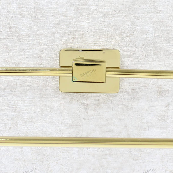 Bassino Stainless Steel Bathroom Soap Holder/Soap Stand/Soap Dish for Batroom/Bathroom Accessories (Gold Finish) (NEPKIN Ring) – Made in India