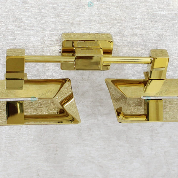 Bassino Stainless Steel Bathroom Soap Holder/Soap Stand/Soap Dish for Batroom/Bathroom Accessories (Gold Finish) (Double SOAP Dish) – Made in India