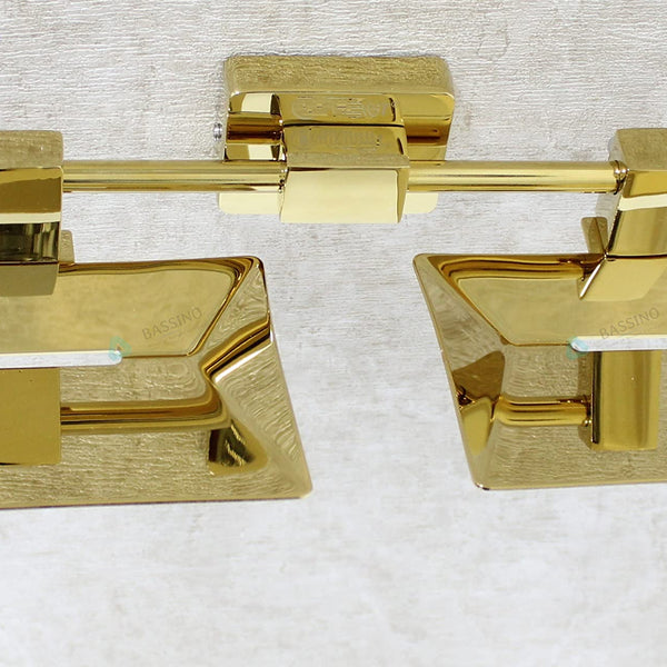 Bassino Stainless Steel Bathroom Soap Holder/Soap Stand/Soap Dish for Batroom/Bathroom Accessories (Gold Finish) (Double SOAP Dish) – Made in India