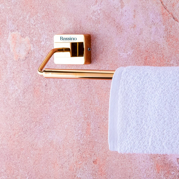 Bassino Stainless Steel Bathroom Soap Holder/Soap Stand/Soap Dish for Batroom/Bathroom Accessories (Rose Gold Finish) (Towel Rod) – Made in India