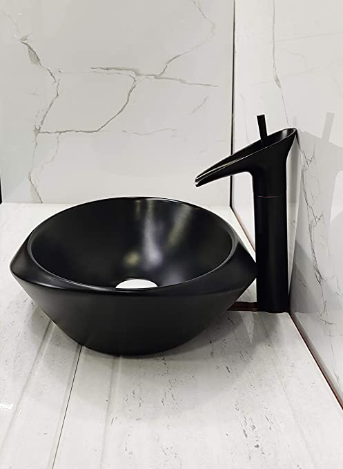 BASSINO Art Wash Basin Countertop, Tabletop Ceramic Bathroom Sink/Basin (520x380x130mm)