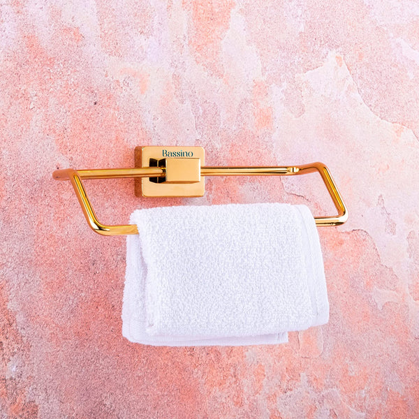 Bassino Stainless Steel Bathroom Soap Holder/Soap Stand/Soap Dish for Batroom/Bathroom Accessories (Rose Gold Finish) (NEPKIN Ring) – Made in India